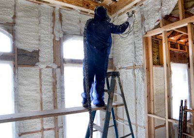 Spray Foam Gallery - Walls - Employing only proven, code-required techniques, DE customizes spray polyurethane foam insulation packages for residential and commercial wall applications.