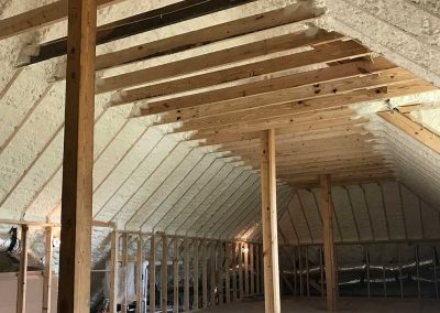 Diversified Energy Spray Foam Gallery - Attic & Roofline - Employing only proven, code-required techniques, DE customizes spray polyurethane foam insulation packages for residential and commercial attic & roof applications.