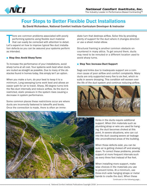 Ductwork Install National Comfort Institute