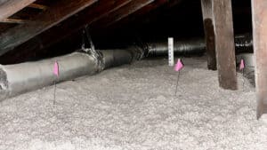 Cellulose Insulation 2 Diversified Energy installs stabilized blown cellulose insulation in attics and walls.
