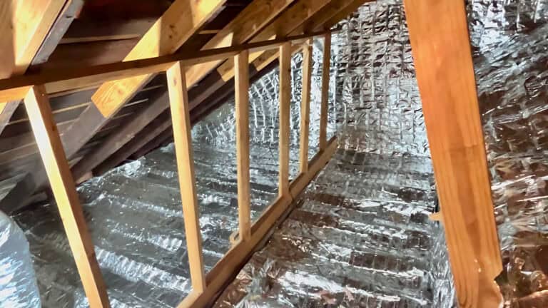 SWICH IS Now EnigMAT 7 EnigMAT PCM Blankets installed in attic and on knee walls